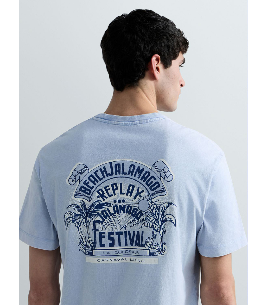 オープンエンドジャージービーチフェスTシャツ 詳細画像 スカイブルー 7